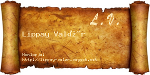 Lippay Valér névjegykártya